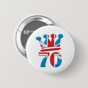 Macaron Rond 5 Cm Platinum Jubilee Queen Elizabeth 70