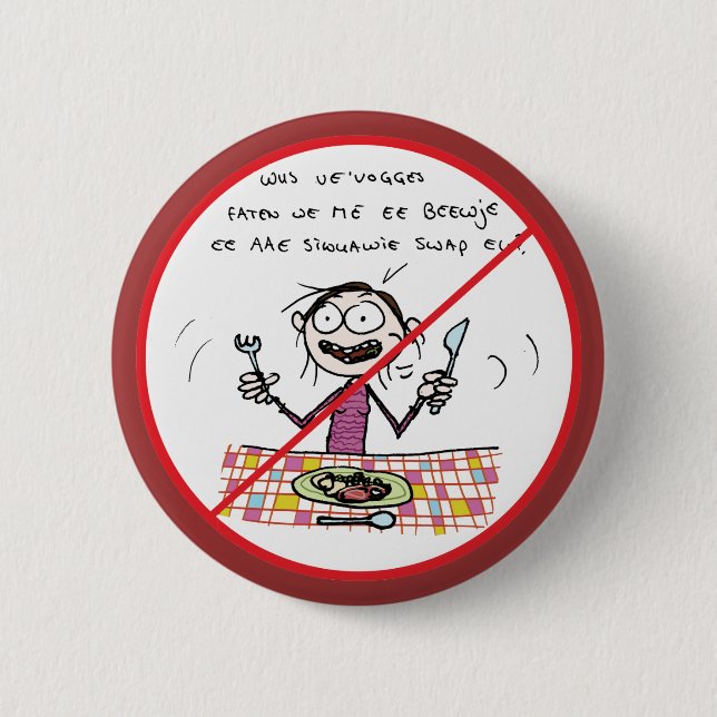 Macaron Rond 5 Cm Plein bouton de bouche (Devant)