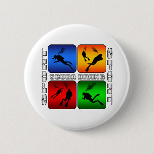 Macaron Rond 5 Cm Plongée à l'air spectaculaire