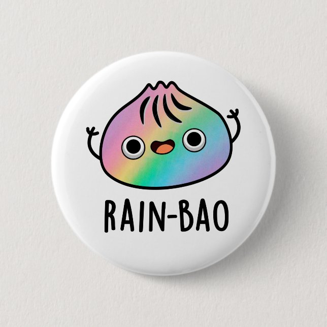 Macaron Rond 5 Cm Pluie-bao Funny Arc-en-ciel Dimsum Bao Pun (Devant)