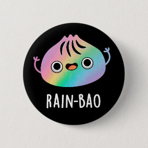Macaron Rond 5 Cm Pluie-bao Funny Arc-en-ciel Dimsum Bao Pun Dark BG