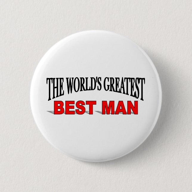 Macaron Rond 5 Cm Plus grand meilleur homme du monde (Devant)