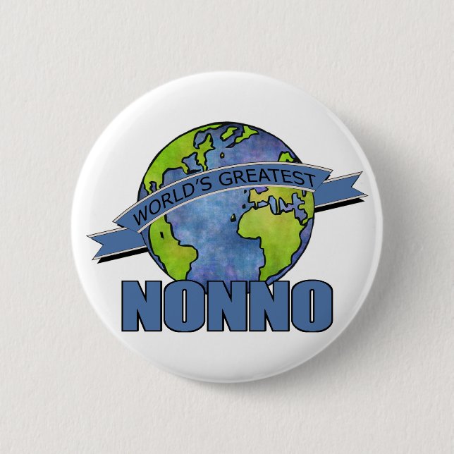 Macaron Rond 5 Cm Plus grand Nonno du monde (Devant)
