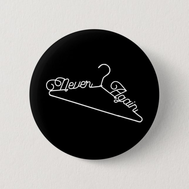 Macaron Rond 5 Cm Plus jamais Hanger Roe c. Wade Pro-Choice (Devant)