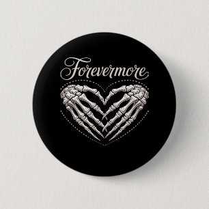 Macaron Rond 5 Cm Plus Skeleton Mains Coeur Gothique Halloween