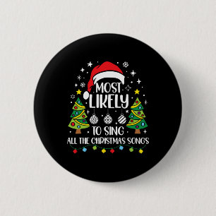 Macaron Rond 5 Cm Plus susceptible de chanter les chants de Noël en