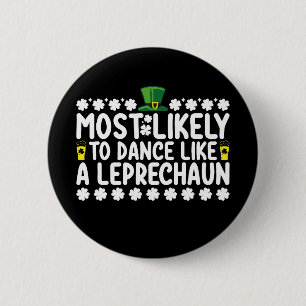 Macaron Rond 5 Cm Plus susceptible de danser comme un lutin St-Patri