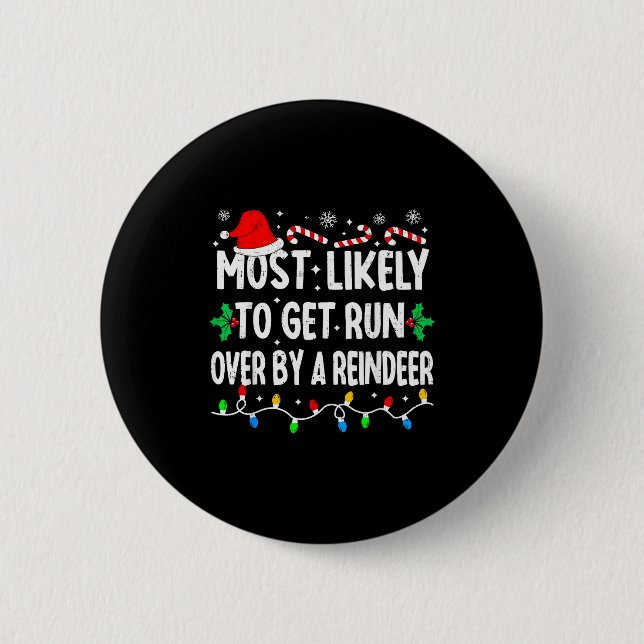 Macaron Rond 5 Cm Plus susceptible d'être écrasé par un renne corres (Devant)