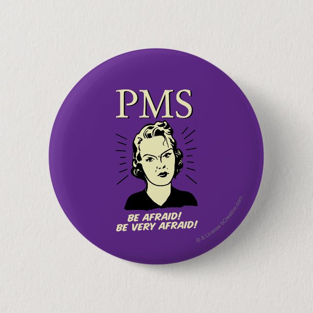 Macaron Rond 5 Cm PMS : Ayez peur (Devant)