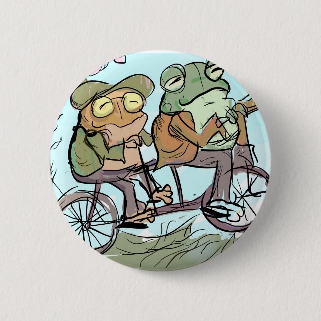 Macaron Rond 5 Cm Poche de grenouille et de cabot (Devant)