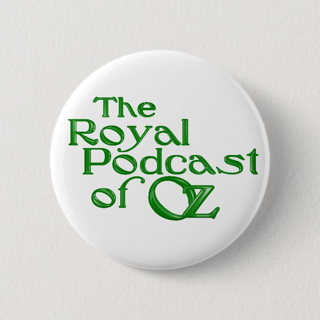 Macaron Rond 5 Cm Podcast royal de Pin d'once (Devant)