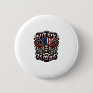 Macaron Rond 5 Cm Poignées de liberté patriotique Vélo Route Liberté