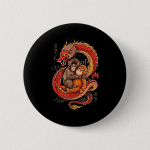 Macaron Rond 5 Cm Poing singe esthétique japonais dragon tokyo