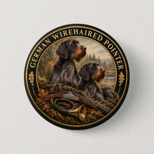 Macaron Rond 5 Cm Pointer allemand à poil dur