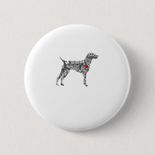 Macaron Rond 5 Cm Pointeur allemand Shorthair I GSP Chien Maman J'ai