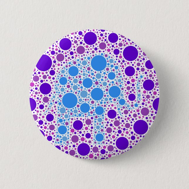 Macaron Rond 5 Cm Points cachés d'éléphant (Devant)