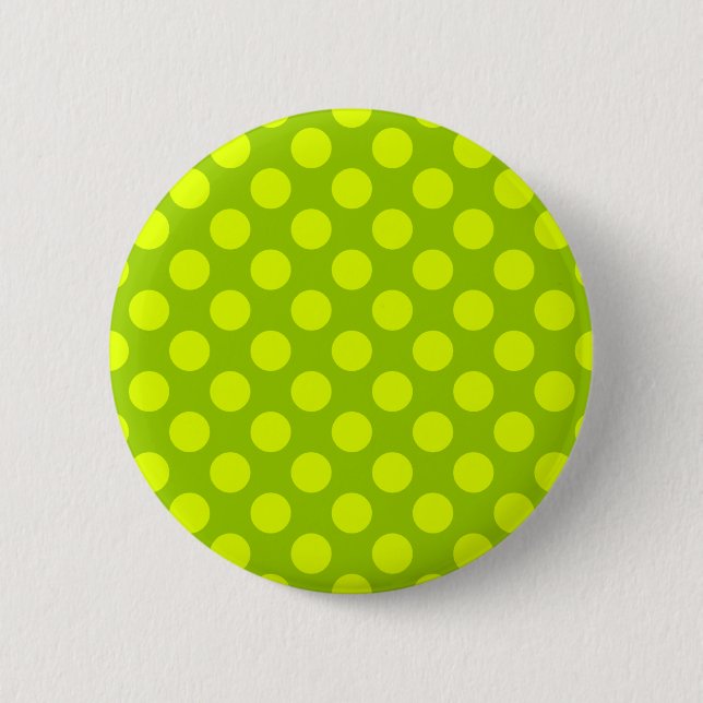 Macaron Rond 5 Cm Points chartreuse (Devant)