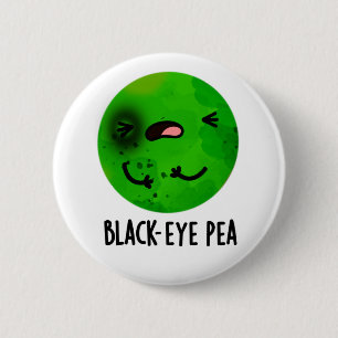 Macaron Rond 5 Cm Pois de l'oeil noir amusant Veggie Pun