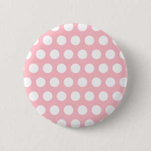Macaron Rond 5 Cm Pois rose et blanc