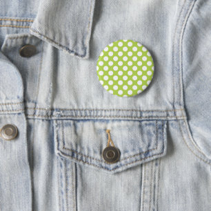 Macaron Rond 5 Cm Pois verts, Motif à points Polka, points, pointill