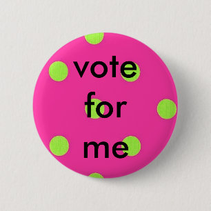 Macaron Rond 5 Cm pois, vote pour moi