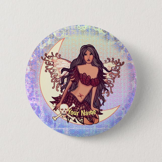 Macaron Rond 5 Cm Poison Poison Fairy pin (Devant)