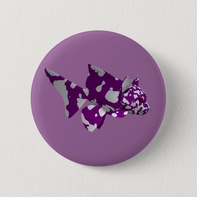 Macaron Rond 5 Cm Poisson pourpre (Devant)