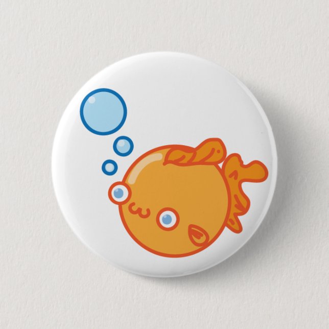 Macaron Rond 5 Cm Poisson rouge (Devant)