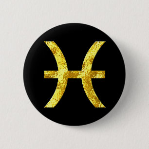Macaron Rond 5 Cm Poissons Boutons d'or noir