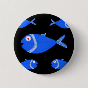 Macaron Rond 5 Cm Poissons de guppy