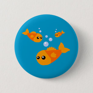 Macaron Rond 5 Cm Poissons mignons