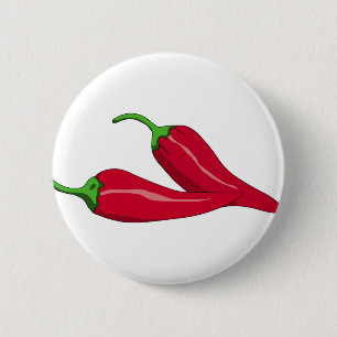 Macaron Rond 5 Cm Poivrons rouges Hot Chili