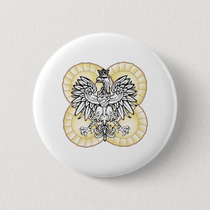 Macaron Rond 5 Cm Polish Eagle Pierogi Button
