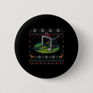 Macaron Rond 5 Cm Polo Hockey Sweat de Noël Laid Sports Jouez