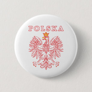 Macaron Rond 5 Cm Polska Avec Aigle Rouge Polonais