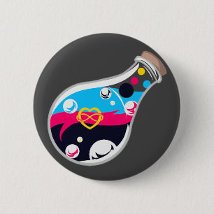 Macaron Rond 5 Cm Polyamory Pride Potion Button