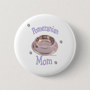 Macaron Rond 5 Cm Pomeranian Maman - Bouton