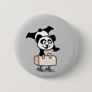 Macaron Rond 5 Cm Pommel Horse Panda