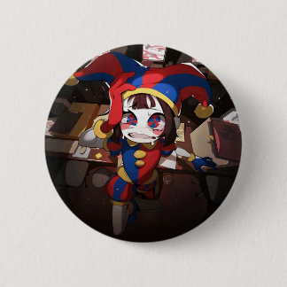 Macaron Rond 5 Cm Pomni (The Amazing Digital Circus) - Officier Anxi
