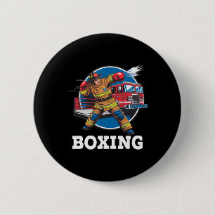 Macaron Rond 5 Cm Pompier Jouer Boxe Pompier Sport