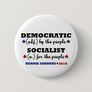 Macaron Rond 5 Cm Ponceuses socialistes Democratic de Bernie