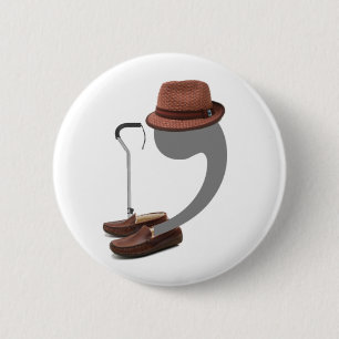 Macaron Rond 5 Cm Ponctuez-moi - bouton de virgule
