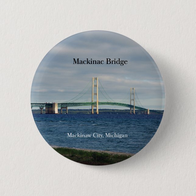 Macaron Rond 5 Cm Pont Mackinaw (Devant)