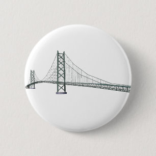 Macaron Rond 5 Cm Pont suspendu Akashi Kaikyo : Pearl Bridge