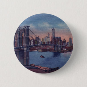 Macaron Rond 5 Cm Pont vintage Brooklyn