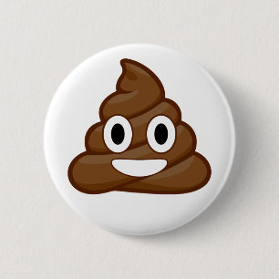 Macaron Rond 5 Cm poop emoji
