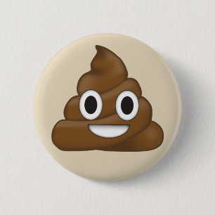 Macaron Rond 5 Cm Poop Emoji