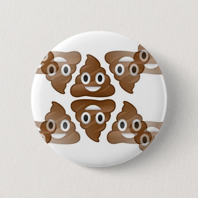 Macaron Rond 5 Cm poop emojis (Devant)