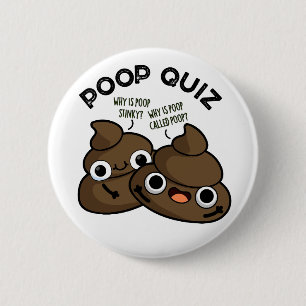 Macaron Rond 5 Cm Poop Quiz Funny Poo Pun
