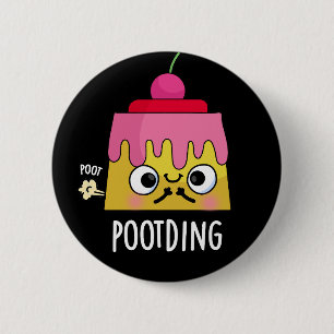 Macaron Rond 5 Cm Poot Drôle Pudding Fart Pun Dark BG